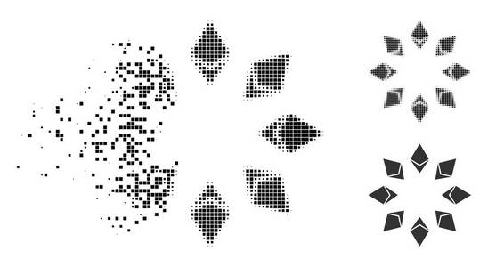 丝点半色调以太坊径向图标图片