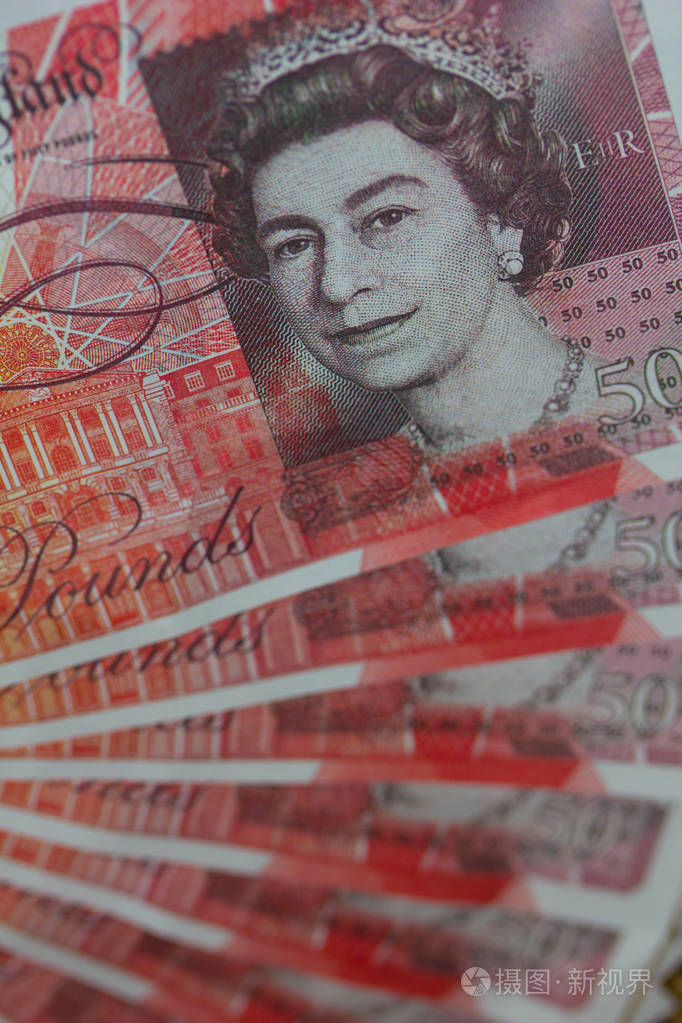 英国50英镑纸币狂热的特写照片-正版商用图片13ibds-摄图新视界