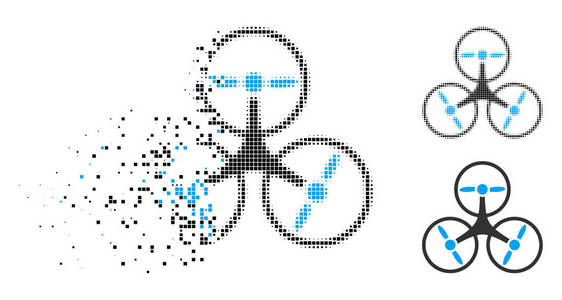 崩分半色调空气无人机图标