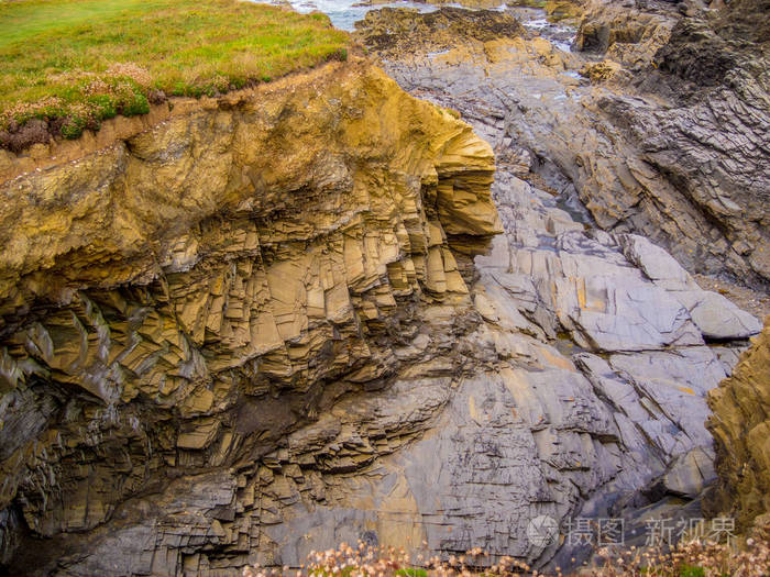 比德拉森斯特普斯台阶康沃尔精彩的岩石海岸线