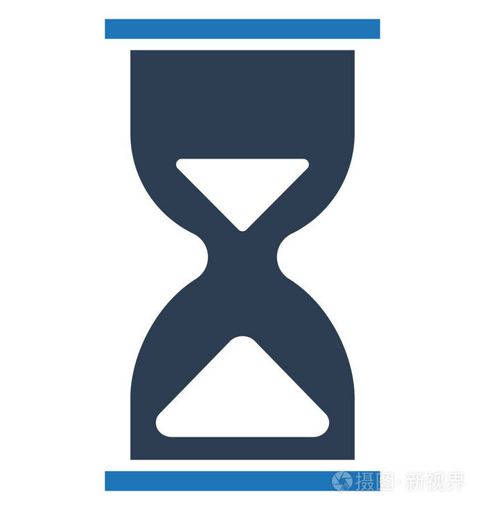 最后期限沙漏隔离矢量图标可以方便地编辑和修改