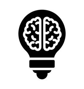 灯泡中的人脑是创造性思维的象征