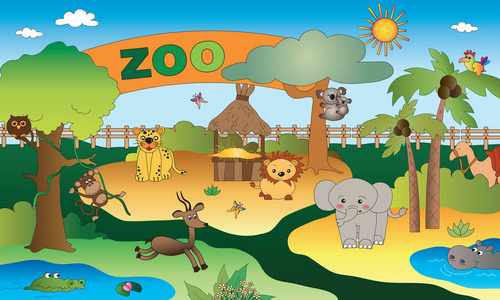 动物园的插图图片