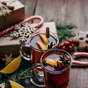 圣诞作文与热葡萄酒和甜点