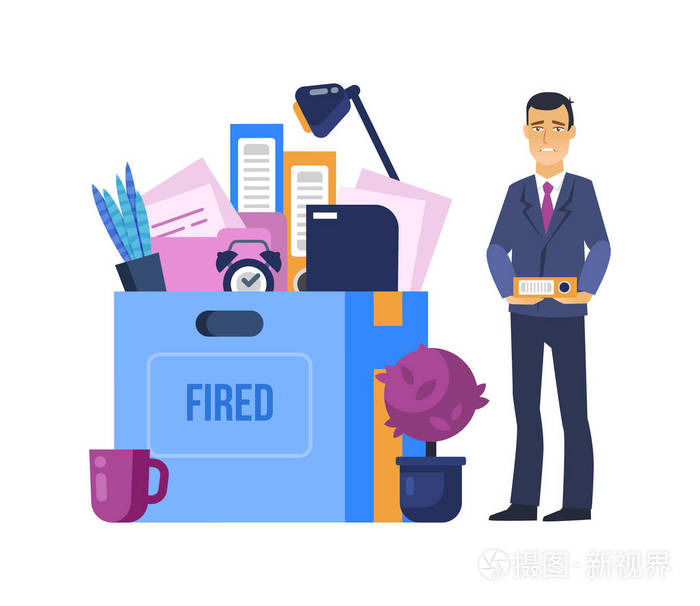 办公室工作者卡通人物人插画-正版商用图片13j9la-摄图新视界