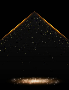 豪华黑金背景.设计用于演示,音乐会,表演.矢量图照片