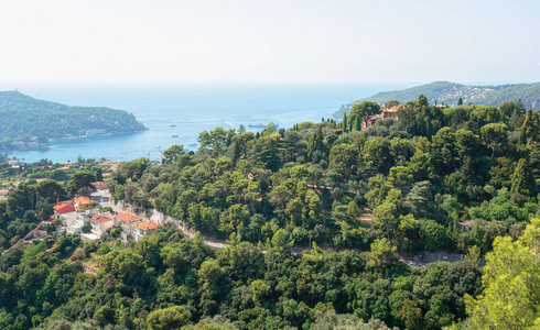 Azur in France with on the left the peninsula SaintJean CapFe