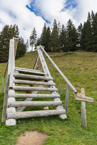 夏季在瑞士阿尔卑斯山恩格尔堡的布朗尼山徒步旅行