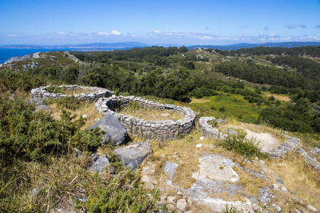 古凯尔特卡斯特罗在蒙特多法乔，一个前罗马定居在加拿大加利西亚西班牙