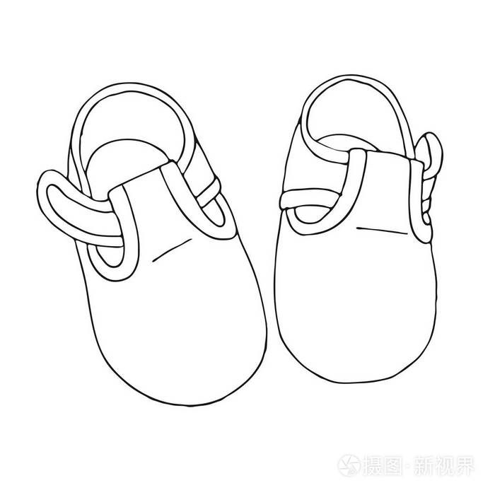 小孩鞋子简笔画图片