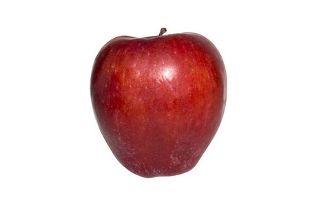 红色成熟苹果分离在白色背景上。