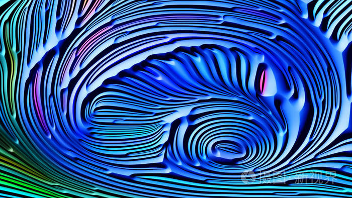 五彩浮雕基底浮雕图案三维渲染的构成——以自然形态几何为主题的