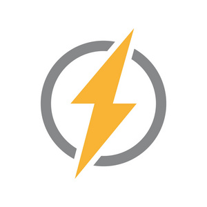 独特的雷电和闪光数字符号或图标照片