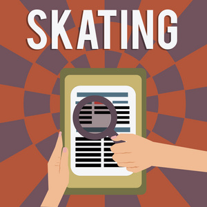 文字滑冰。溜冰活动的经营理念运动滑冰运动员运动娱乐