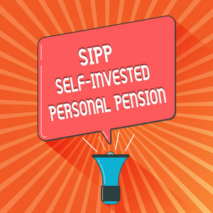 概念手写显示 Sipp 自投资个人养老金。商业照片展示准备未来保存而年轻