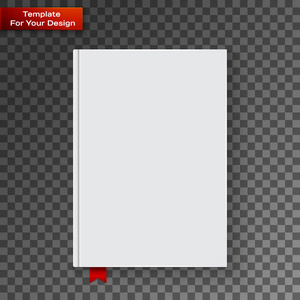 透明背景上的空白书籍封面图片