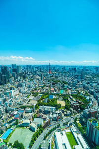 日本东京美丽的建筑建筑城市景观