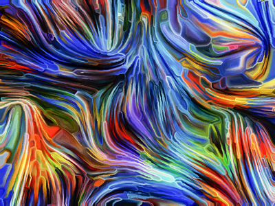 彩绘彩色玻璃图案的背景设计,以想象力,创造力和艺术为主题彩色系列