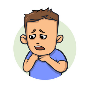 湾呼吸困难.平面设计图标.平面矢量图.在白色背景下隔离照片