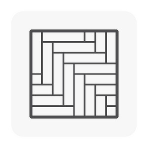地板图案图标在白色.照片