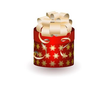 圣诞节礼物盒白色背景向量图片
