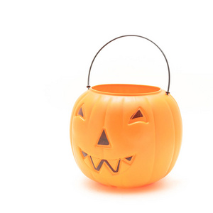  Lantern Halloween pumpkin pail isolated on white background. Or