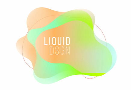 抽象液体形状设计。 五颜六色的液体设计。 标识概念。