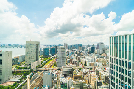 日本东京城市天际线美丽的建筑