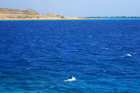 蓝色的大海在埃及作为美好的背景