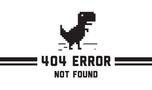 404错误. 找不到. 印有恐龙和标语. 衬衫帽衫或运动衫的排版.照片