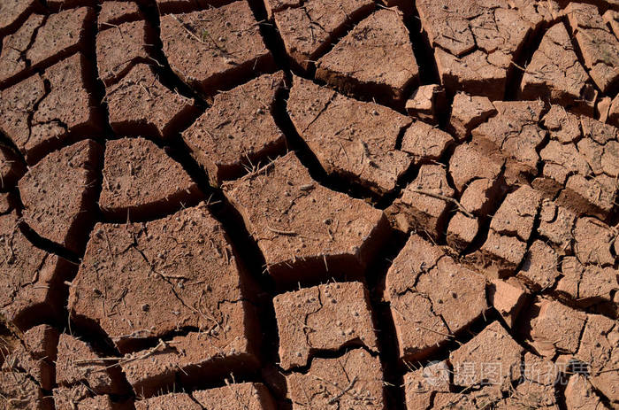 干旱的地面没有水的沙漠地区抽象的全球变暖背景