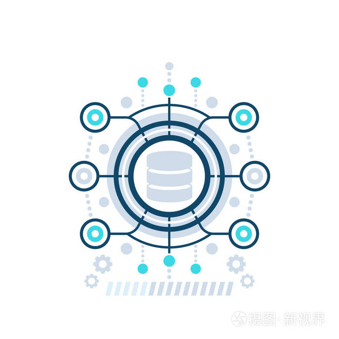 数据挖掘与采集向量例证