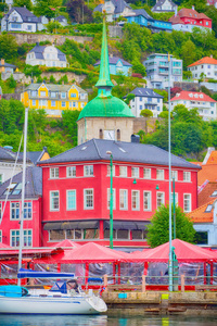 卑尔根, 挪威的看法与五颜六色的房子