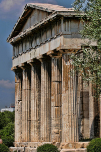希腊雅典卫城长罗马神庙