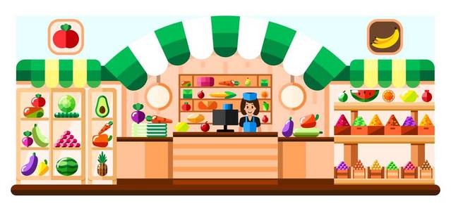水果店卡通图片