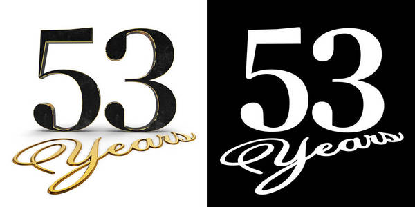 金黄数字六十 (数字 60) 和词 "岁月" 反对黄金线的远景的背景.