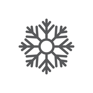 黑色透明元素雪花像素完美图标与可编辑笔画-冬季季节元素冷冻水隔离