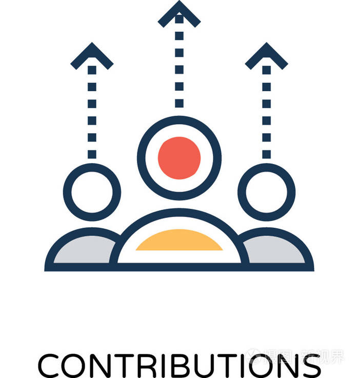贡献彩色矢量图标