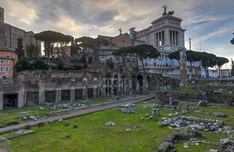 s Roman Forum and a view of the Altar of the Fatherland in Rome