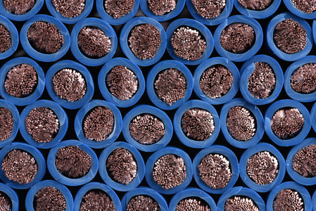 闭合电铜电缆前视截面照片