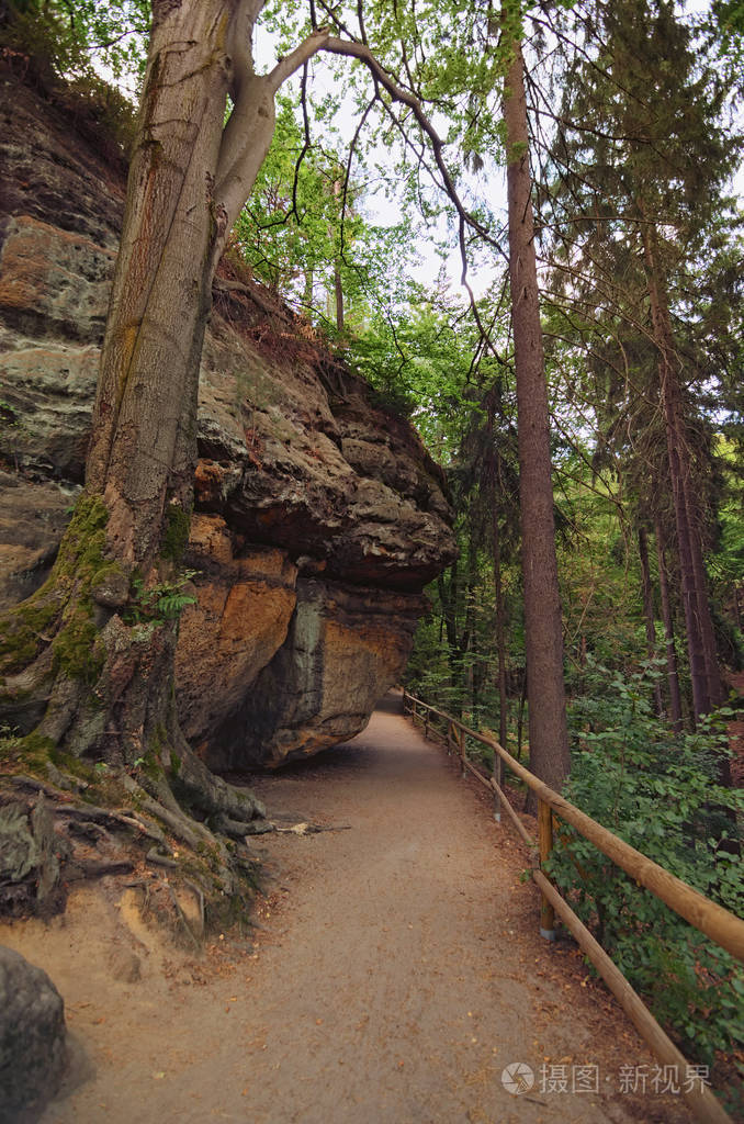 s Nest and Pravcice Gate.  Famous hiking trail and touristic pla