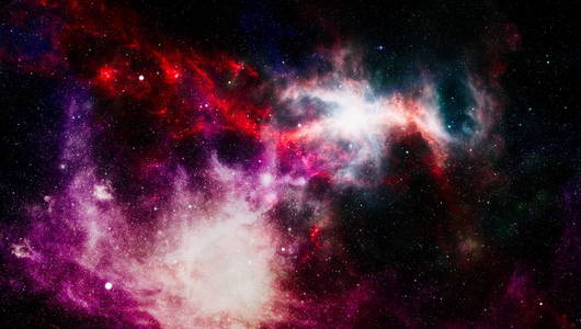 明亮的恒星星云。 遥远的星系。 抽象形象。 这幅图像的元素由美国宇航局提供。