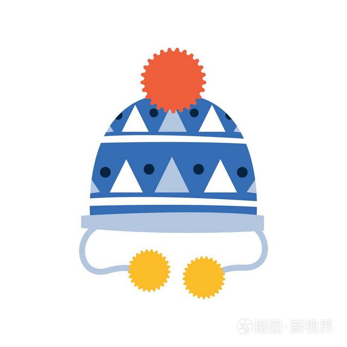 冬季针织帽.向量例证