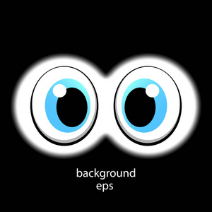 卡通眼睛. 矢量插图为您的设计. eps.照片
