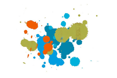 抽象水彩,水彩画,手绘颜料,白色背景上的斑点照片