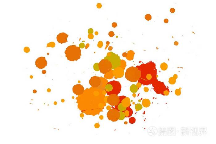 抽象水彩,水彩画,手绘颜料,白色背景上的斑点