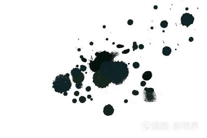 抽象水彩水彩画手绘颜料白色背景上的斑点