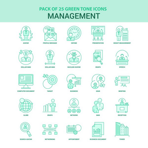 25个绿色管理图标