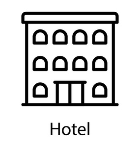 当地的住宿建筑旅馆当地住宿建筑酒店线路图标汽车旅馆内部装置住宿