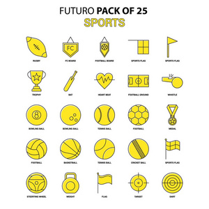 运动图标集。 黄未来最新设计图标包